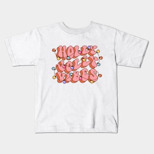 Holly Jolly Vibes T-Shirt, Holly Jolly Christmas Light T-Shirt Kids T-Shirt